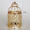 Iron Art Candle Holder Bird Cage Desktop Ornament Craft  Wedding Ornament