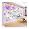 Tapeta Moderní 3D Stereo Květiny Kruh Fototapeta Tapeta Obývací pokoj TV Pohovka Pozadí Fototapeta Home Decor