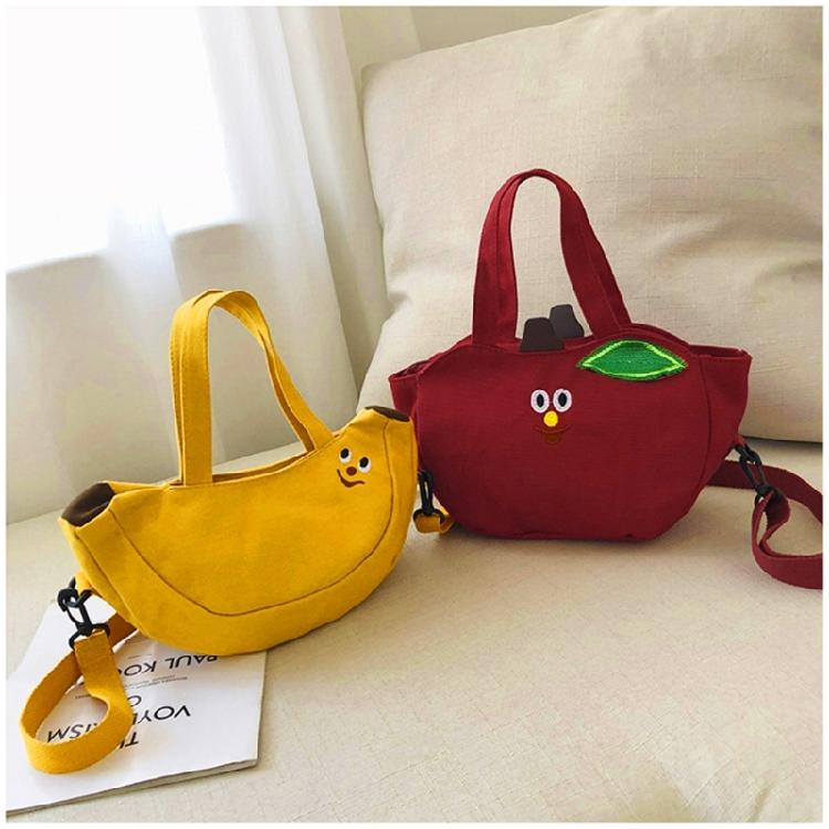 All-matching Canvas Handbag for Women Shoulder Bag Lovely Banana Crossbody Bag