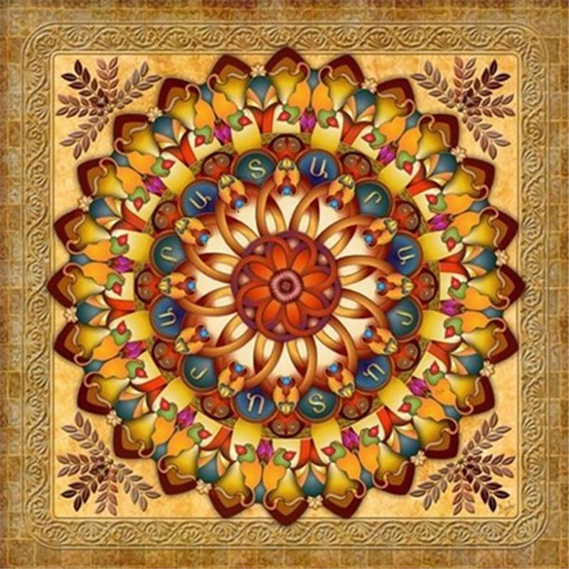 

5D алмазная живопись Мандала цветок DIY полный круглый стразы дрель наборы для вышивки крестиком Алмазная вышивка подарок на Новый год Full Round 20x20CM