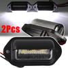 2PCS   6 LED Car License Number Plate Light White Bulbs License Plate Lights for SUV Truck Trailer Van Tag Step Lamp Auto Products