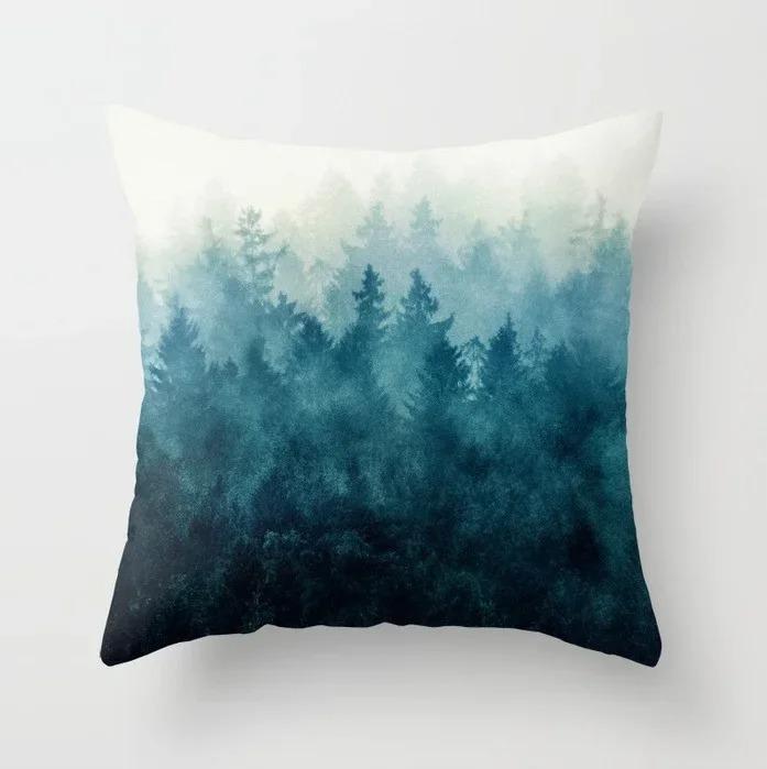 Geometric Blue Nordic Cushion Pillowcase Scandinavian Pillowcase