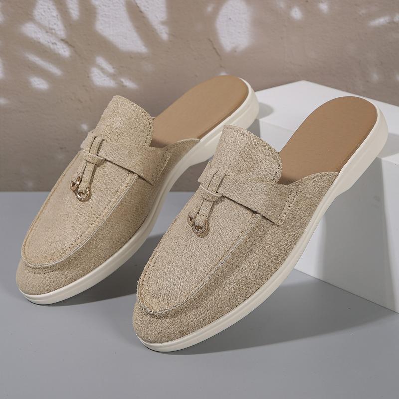 Klapki Baotou Damskie Outdoorowe Domowe Płaskie Codzienne Sandały Kobieta Wsuwane Leniwe Buty Mokasyny 2025 Plus 42 Damskie Sandalias De Mujer