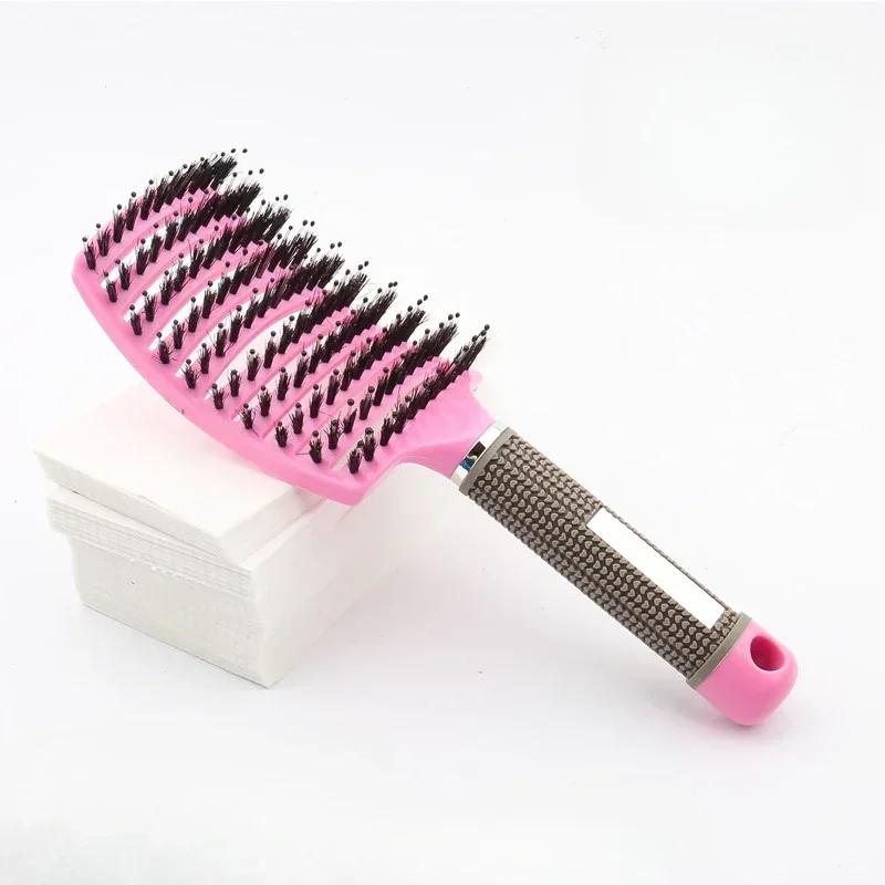 Wet Curly Hair Comb Detangling Hair Brush Women Scalp Massage Comb Bristle Fluffy Salon Hairdressing Combs Barber Styling Tools