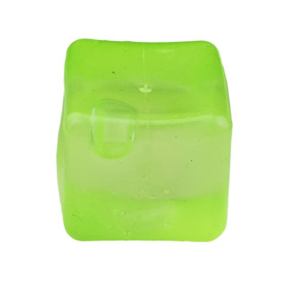 Cube Squeeze Toy Anxiety Relief Stress Toy, Clear Frosted Tool Snowflake Glitter Ice Sensory for Students Workers Shape