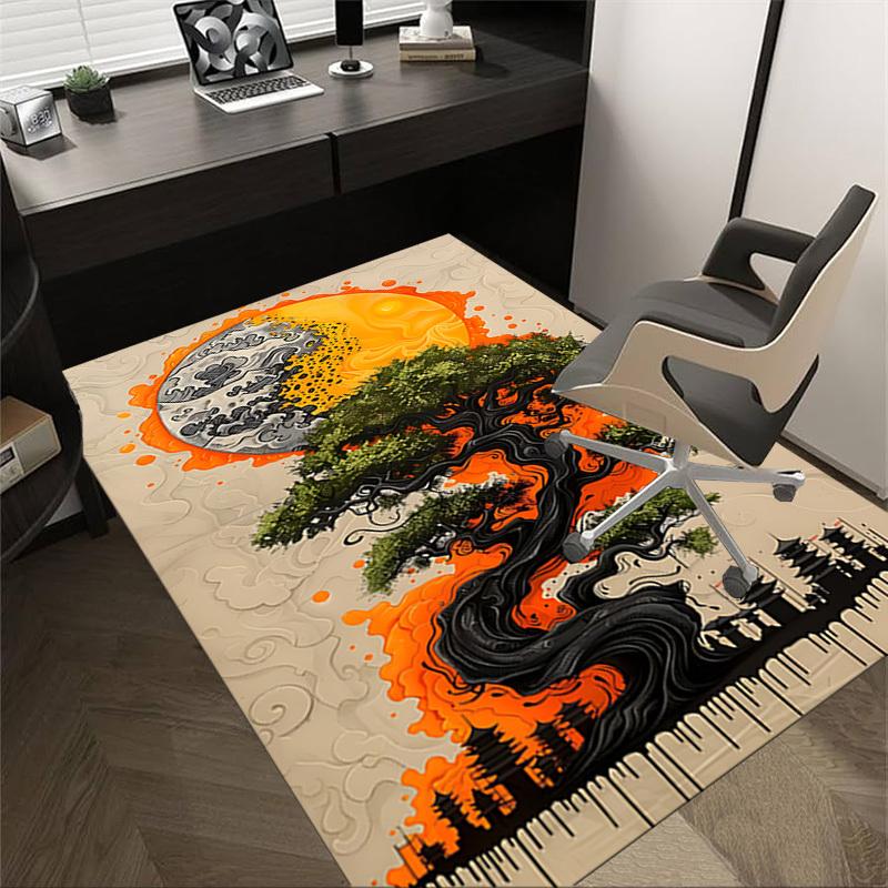 1PC Tree Sun Carpet Office Rug Mat Home Decor Area Carpet Festival Gift Office desk chair carpet Longlasting Material