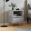 Bedside Table - Maison Exclusive - Concrete Grey - Engineered Wood - 1 Drawer and 1 Compartment