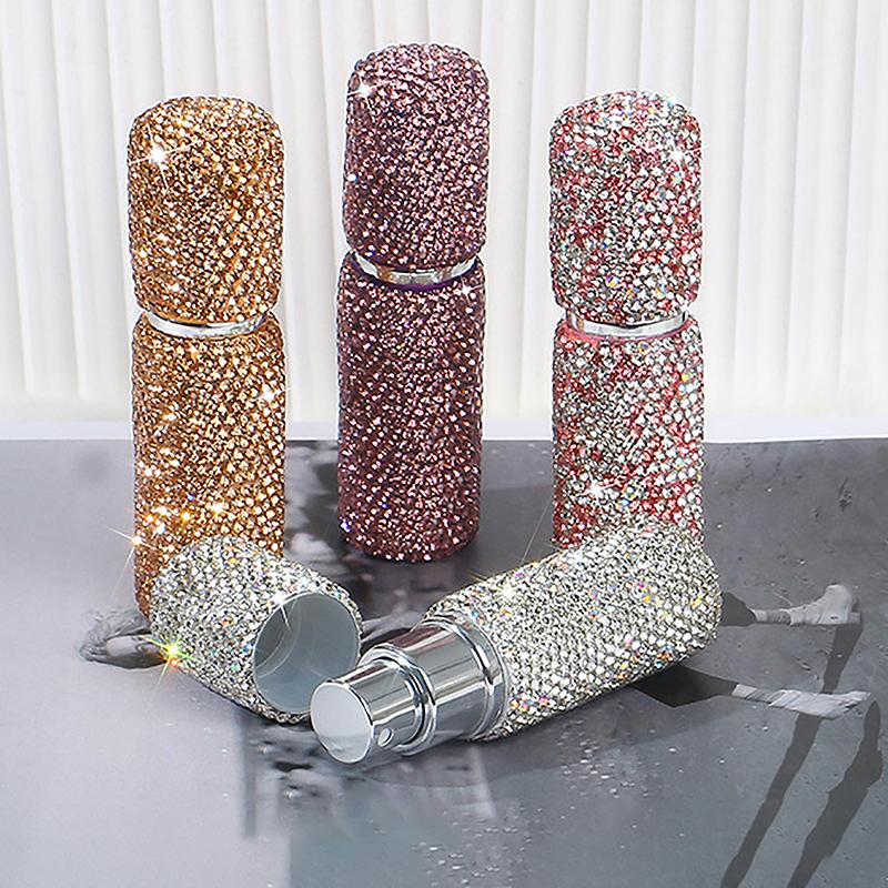 10 ml Błyszcząca Diamentowa Podróżna Butelka na Perfumy z Atomizerem do Napełniania Kieszonkowa Przenośna Podróżna Butelka na Perfumy do Napełniania Akcesoria