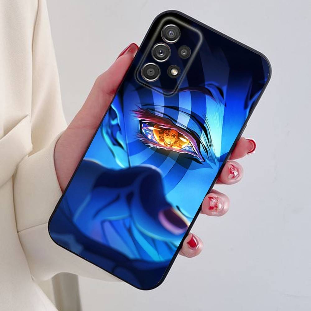 

A-Akaza Rengoku D-Demon-Slayer Phone Case For Samsung S24,21,22,23,30,Ultra,20,Plus,Note,10,9,Black soft silicone case Samsung S25