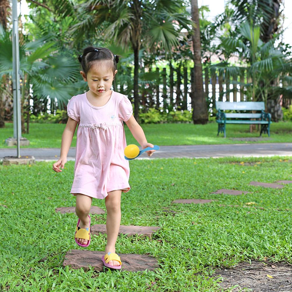 Eggs and Spoon Race Game Toy Set for Kids Outdoor Eggs and Spoon Race Game with Yolk Field Sport