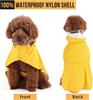 Dog Raincoat Waterproof Soft Breathable Dog Rain Jacket For Small Dog Hooded Dog Rain Coat With Transparent Cap Protect Belly