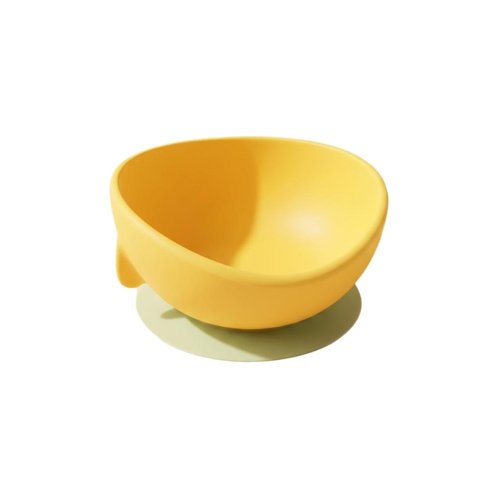Stable Suction Cup Pet Bowl Silicone Cat Food Water Bowl Pet Food Dispenser  For Cats жёлтый