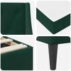 Bed Frame with Mattress Dark Green 80 X 200 Cm Velvet