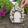 Garden Miniature Scene Wooden Ornament With Fairy Door For Home Decor