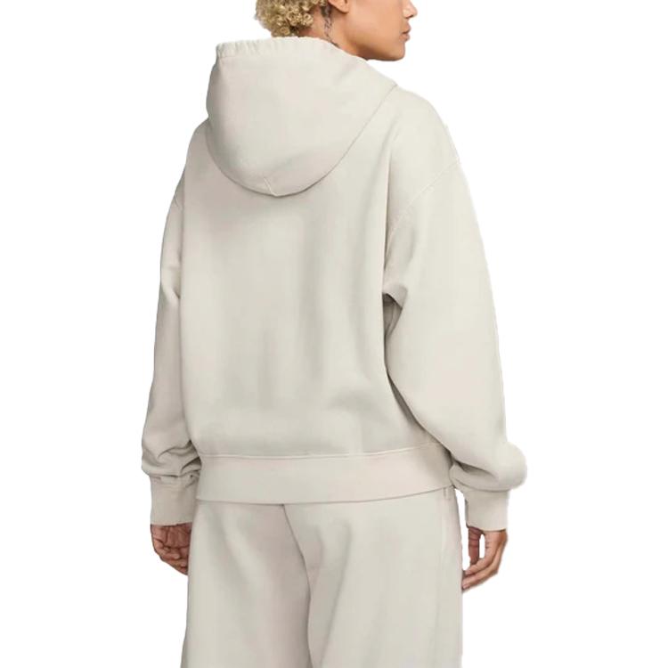 Hanorac cu fermoar din fleece vopsit pigmentat Stussy x Nike (Dimensiunea Asia) Light Bone Unisex Streetwear FZ9991-072