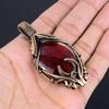 Red Flash Labradorite Pendant, 999 Copper Wire Wrapped Jewelry, Gemstone Jewelry Pendant, Handmade Wedding Gift Jewelry