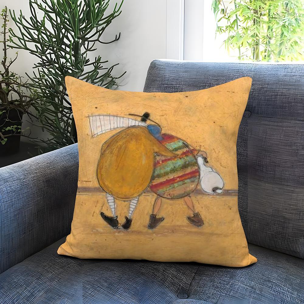 Painting S-Sam Toft Art Cushion Cover Comfortable Reversible Pillow Cover Ideal for Car Sofa Bedroom & Beyond