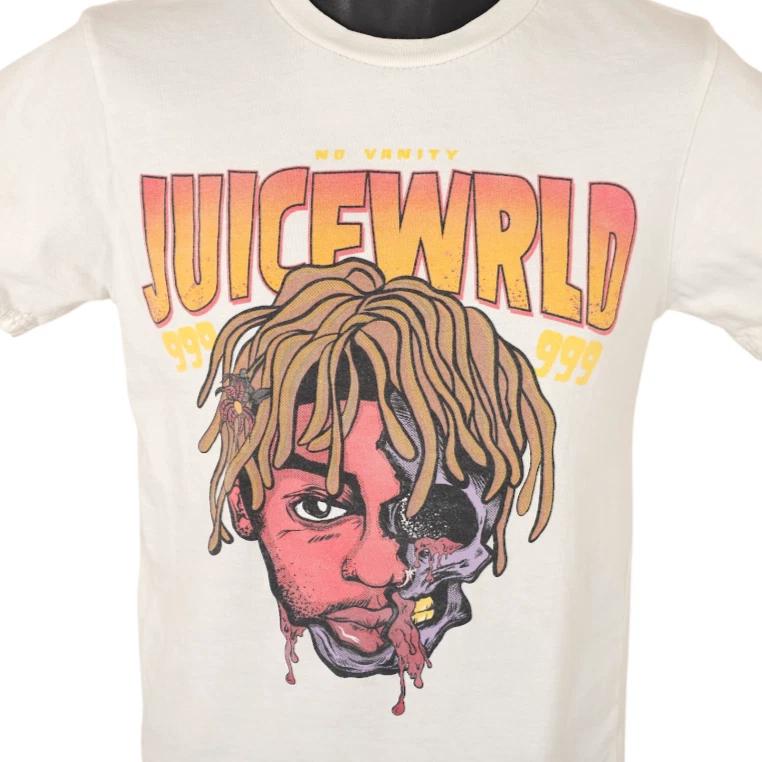 Juice WRLD 100% Cotton T-shirt Mens Tees Top Mens Size Small White 999 No Vanity Rapper Streetwear S