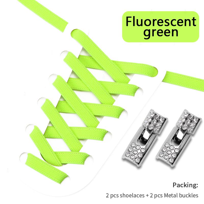 No Tie Shoe Laces Luxurious Diamond Cross Locks Shoelaces Without Ties Elastic Shoe Laces Sneakers Kids Adult Shoes Accessories