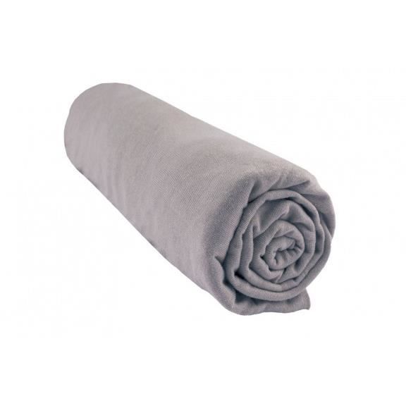 Drap housse - EASY DORT - 90x140 cm - Coton bio - Lavable en machine - Couleur noisette