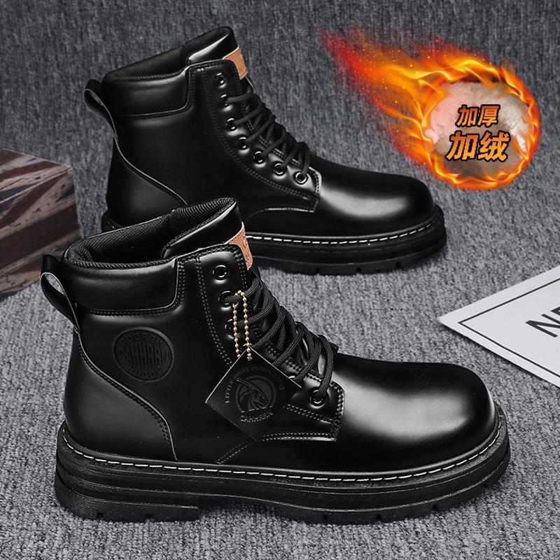 Luxury Brands Riding Boots Walking Shoes for Men Outdoor Boots Men's Ankle Boots Winter New High Top Casual Shoes Classic Design