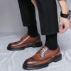 Spring and Autumn Brand Classic Oxford Shoes New Men Retro Brogues Shoes Lace-Up Block Business Wedding Dress Male Formal Shoes