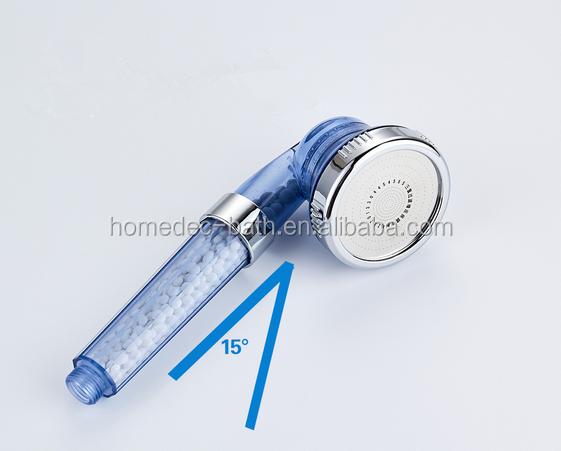 Hot Sale Filtration Shower Head ,negative Ion Filter Handheld with 3 Control Switch Massage Shower Head ,Water Saving Shower