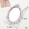 Sense of Advanced Butterfly Heart Shaped Girls Gem Make Up Mirror Liquid Metal Style Women Mini Portable Handheld Mirror