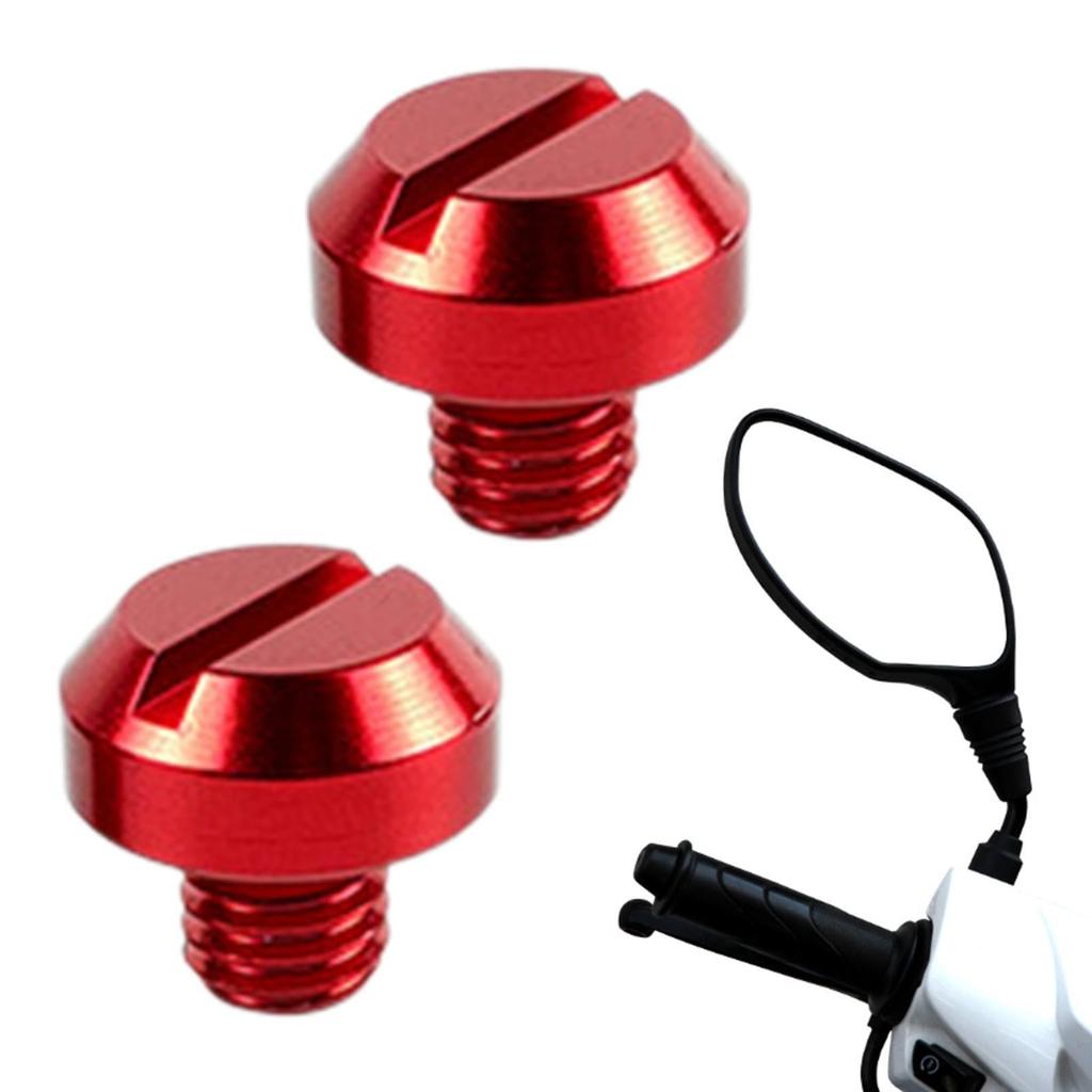 Motorcycle Mirror Screws Motorcycle Mirror Hole Screws M8 M10 Aluminum Bolts Bi-Mirror Hole Cover