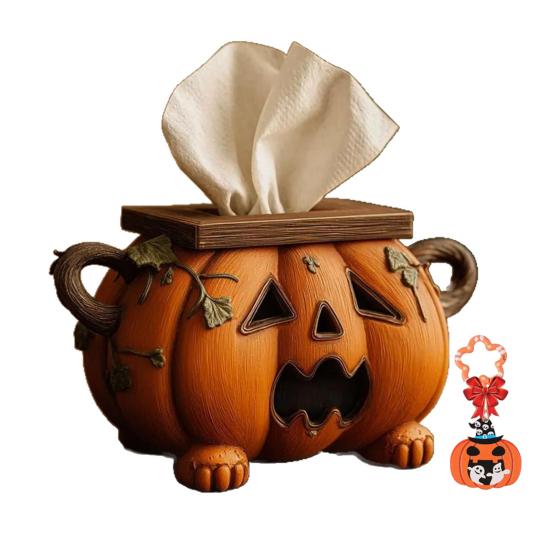 

1/2 шт. Хэллоуин Тыква Держатель для салфеток Большая вместимость Универсальный Жуткий стиль Диспенсер для салфеток для ванной комнаты кухни B