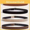 Color Solid Retro Simple Designer Pu Leather Belt Alloy Buckle Style Commuter