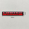 2PCS Metal Aluminium LIMITED EDITION Logo Emblem 3D Chorme Silver Black Red Car Sticker Fender Trunk Badge Decal Car Accessories