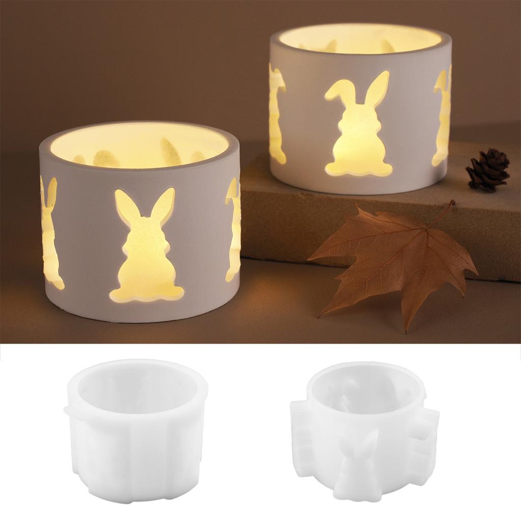 Multiple Size Rabbit Sturdy Silicone Mould Set Portable Accessory for Craft Supplies Candle Making Plaster Crafting