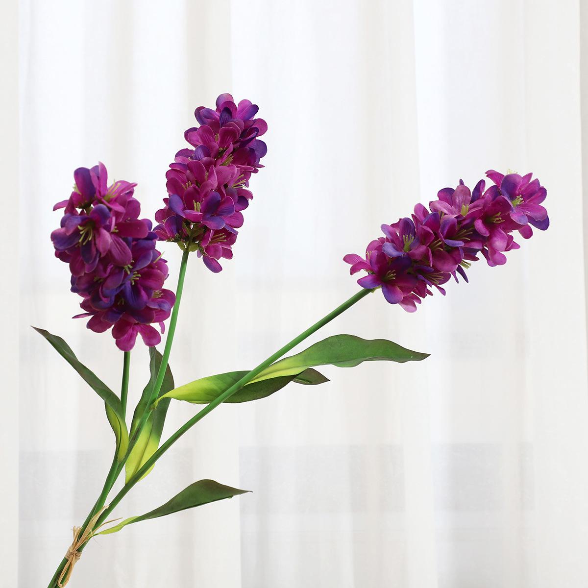 Simulation flower feel hyacinth bundle home living room entrance TV cabinet decoration fake flower ornament фиолетовый