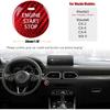 Compatible with Mazda 3 6 CX-3 CX-5 CX-9 MX-5 Miata Accessories Real Carbon Fiber Sporty Car Keyless Engine Start Stop Push Button Cover Trim Sticker