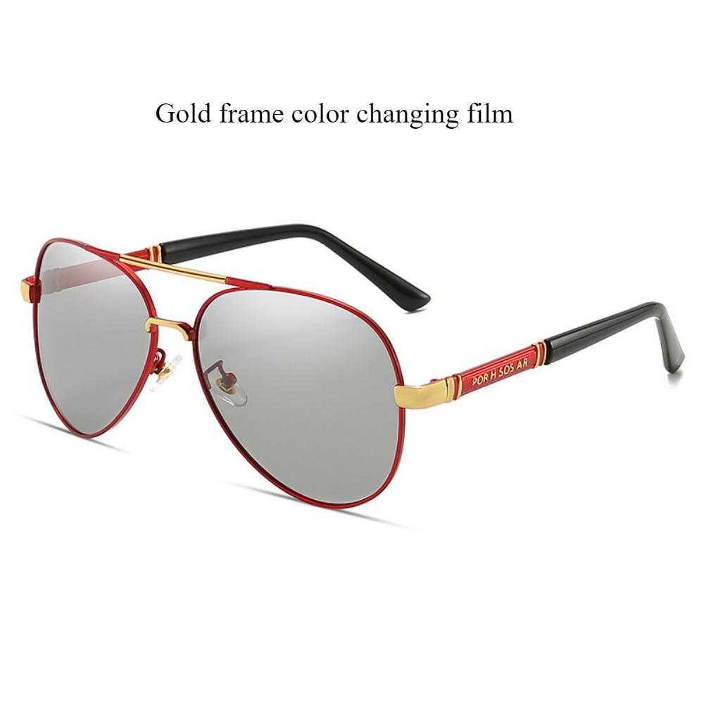 Color-changing sunglasses day and night sunglasses male pilot new polarized glasses