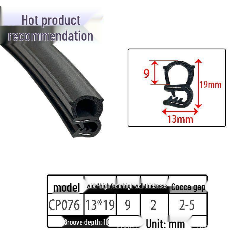 U-förmige Gummi-Schaumstoff-Dichtungsstreifen für Schränke und Autotüren