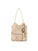 Women's Large Capacity Straw Woven One-Shoulder Crossbody Tote Bag - Versatile, Fashionable, Summer Commute Essential