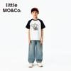 little MO&Co. Kids' Unisex Autumn Denim Wide-Leg Banana Jeans