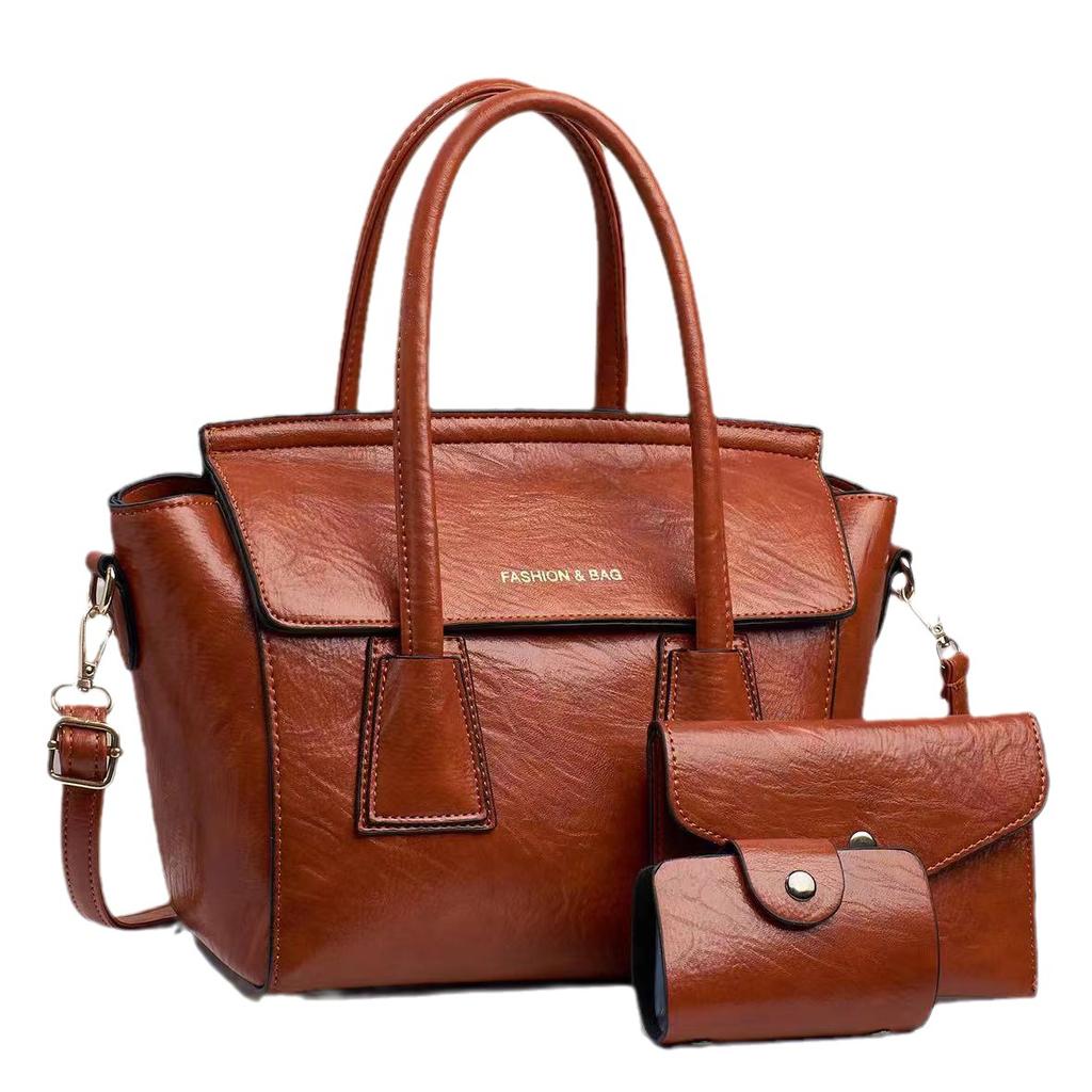 Dreiteilige Freizeit-Handtasche Atmosphärische Schultertasche Großes Fassungsvermögen Mode High-End Umhängetasche Chinesischer Valentinstag