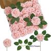 §16/25st Konstgjorda Rosblommor Med Stjälkar För DIY Bröllopsdekorationer Centerpieces Arrangement Fest Trädgård Heminredning Gåvor