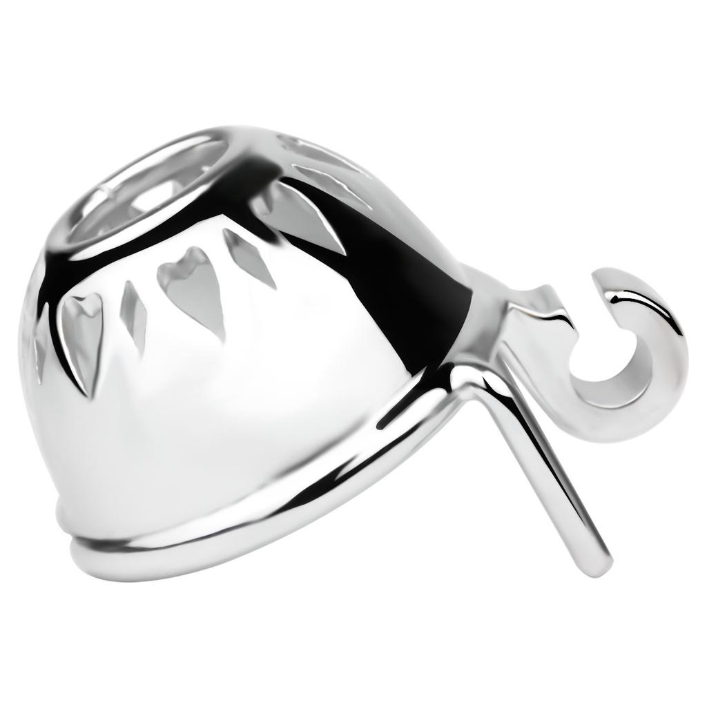 Metal Chastity Lock Stainless Steel Penis Cage Cock Ring BDSM Restraint Device for Men