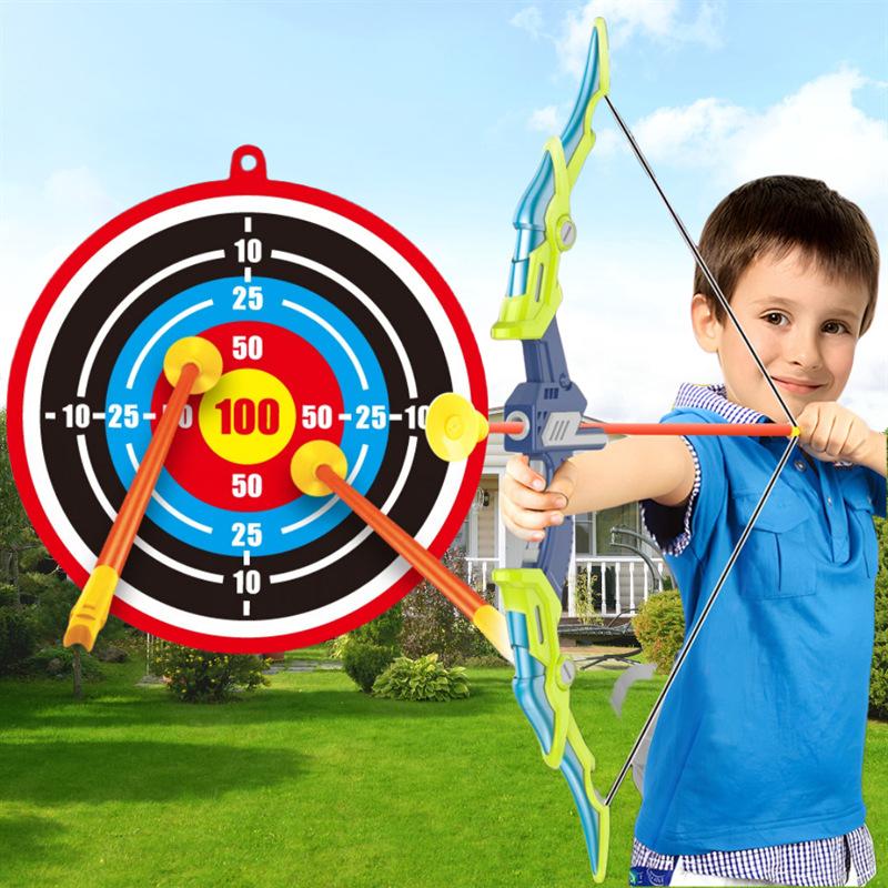 Non-Toxic Kids Archery Set Bow And Arrow Light-Up Recurve For Kids Toy For 3-12 Years Old Children Hunting Shooting Toy Christmas Gift