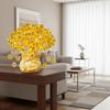 Yellow Crystal Lucky Money Tree Feng Shui Attract Wealth Crystal Wealth Tree Chinese Style Fortune Ornament New Year Decor