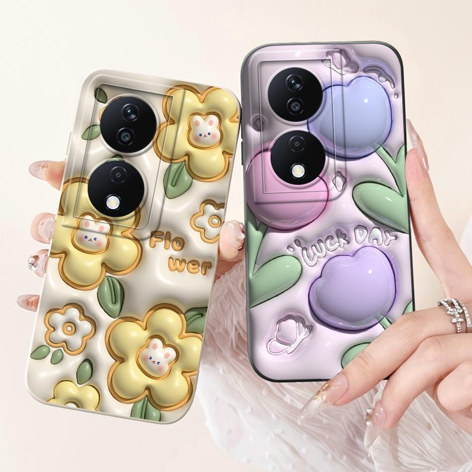For Honor X7b Cute Panda Rabbit Cartoon Case HonorX7b X 7B 4G CLK-LX1 LX2 LX3 Camera Protective Soft Silicone Phone Cases