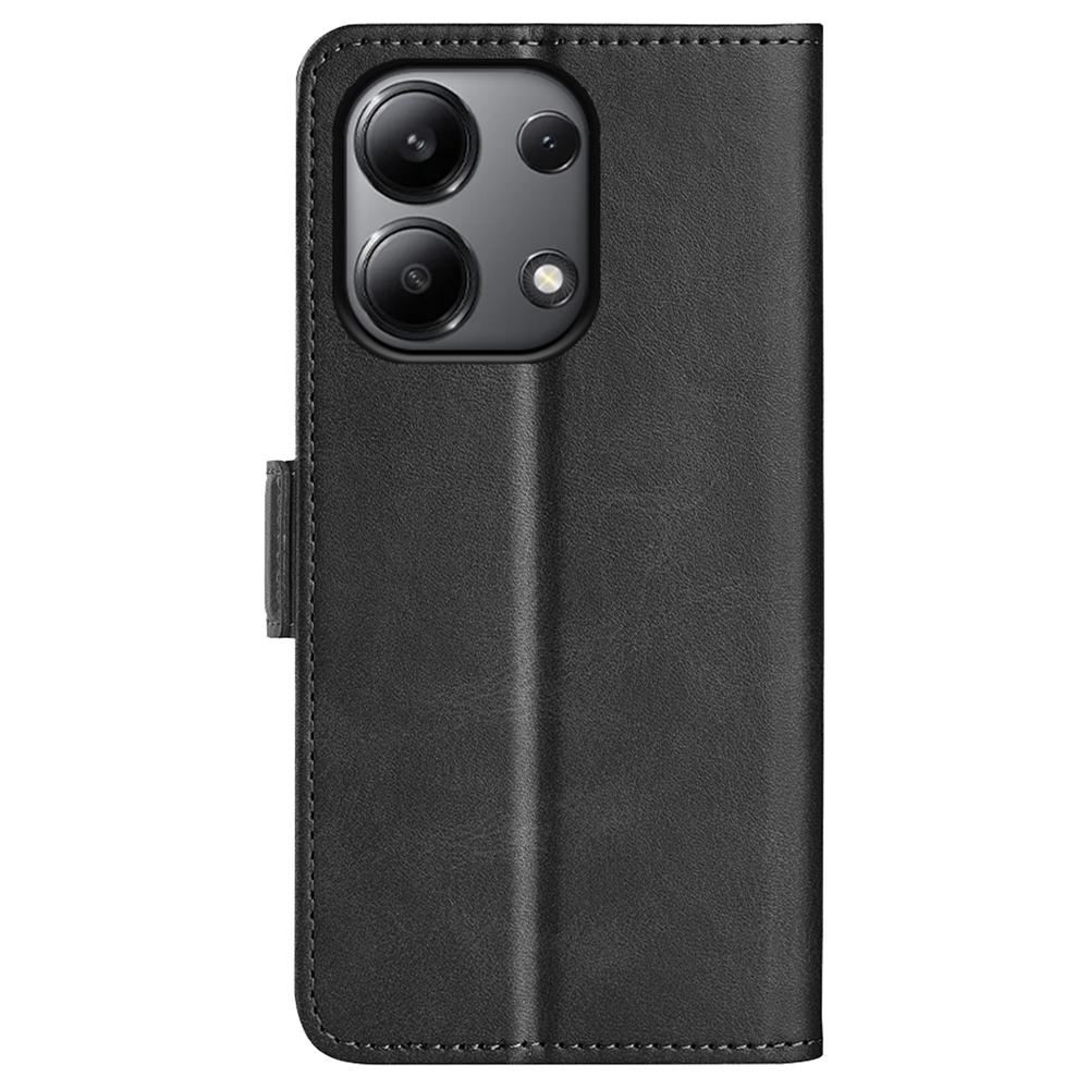 For Xiaomi Redmi Note 13 4G Cell Phone Case Dual Magnetic Clasp Leather Protective Cover