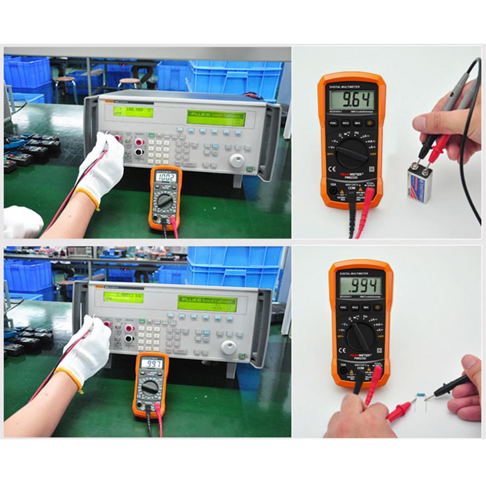 PEAKMETER PM8233D Handheld Digital Multimeter High Precision Household Universal Meter