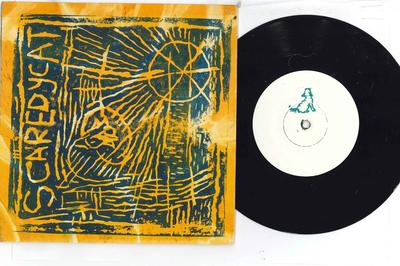 7inch Record SCAREDYCAT - Many Coloured Silks PLANK27 PLANKTON 1996 UK Rock Used