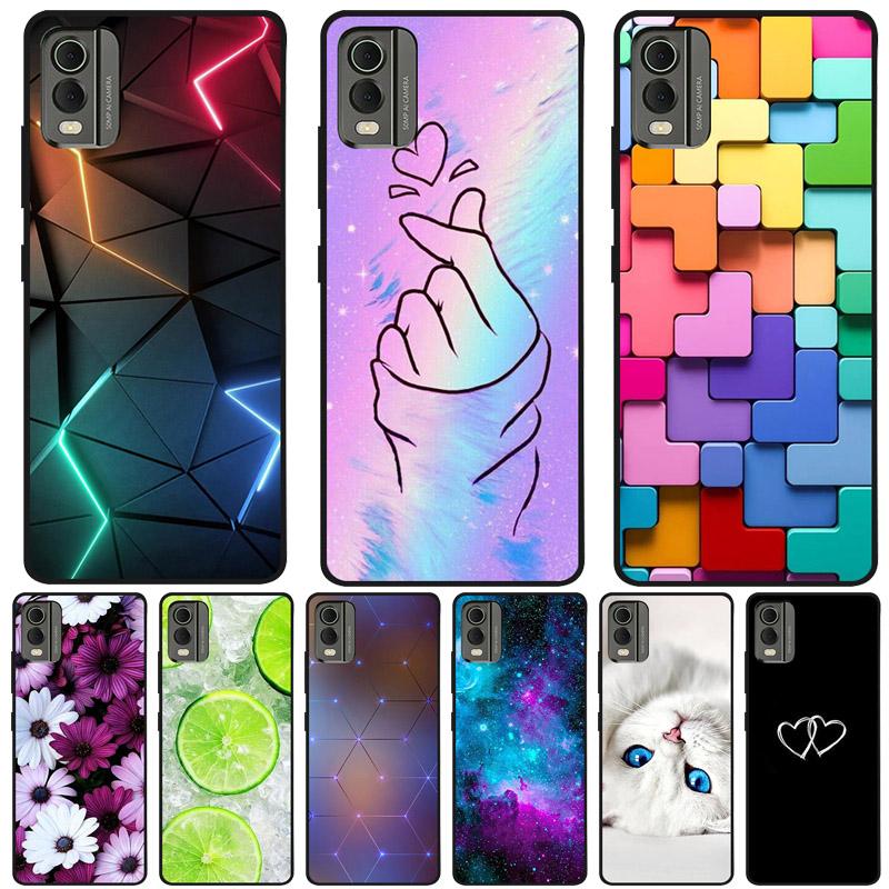 Pentru husă Nokia C32 C 32 Silicon moale Pictată Rezistentă la șocuri Huse spate Pentru Nokia C32 Husă TPU Coques NokiaC32 Desene animate drăguțe