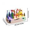 Resin Christmas Music Box With Duals Light Sound Functions Easy To Display Desktop Decoration Party Supplies